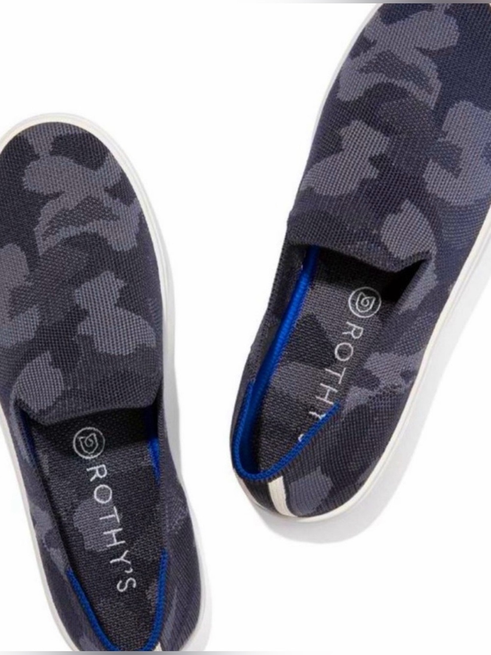 Rothy’s The Original Slip On rounded toe camo flats sneakers 9.5